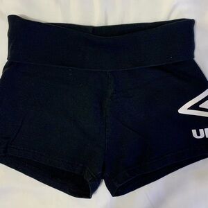 Black Girl’s Athletic Shorts with Fold-Over Waistband Size XL